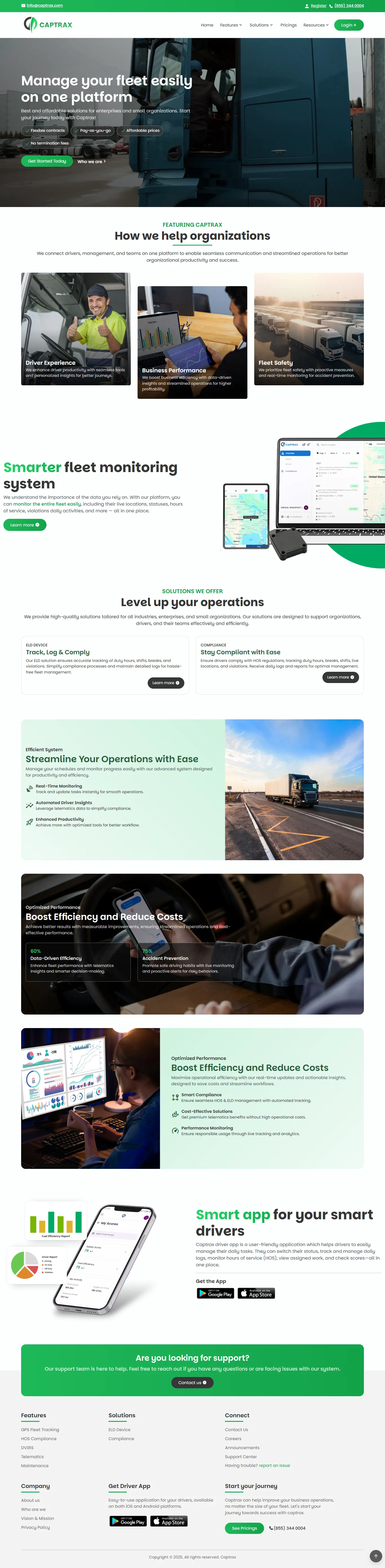 captrax UI design