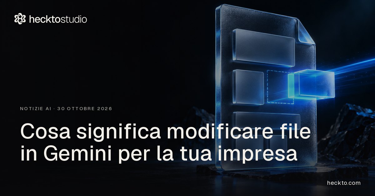 Un flusso di lavoro per modificare file in Gemini e controllarli prima dell'uso